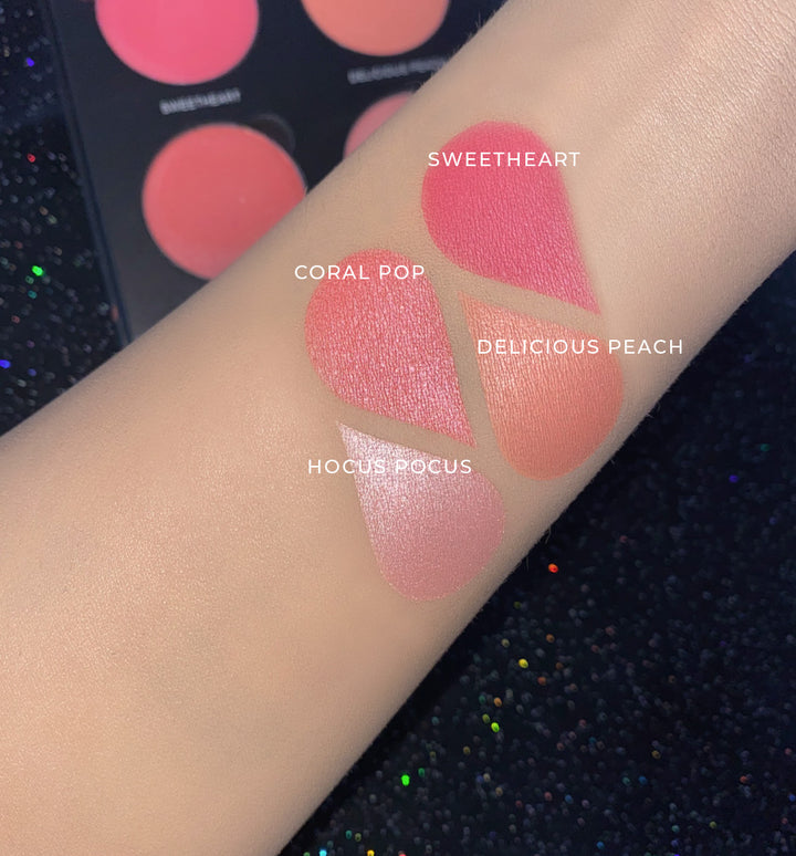 London Copyright Blusher shade swatches