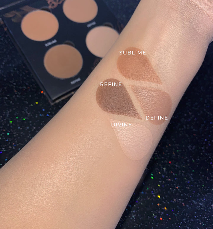 London Copyright Single Contour shade swatches on arm