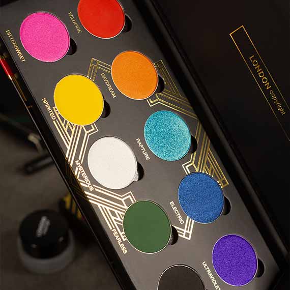 A close up shot of Playhouse Eyeshadow Palette.