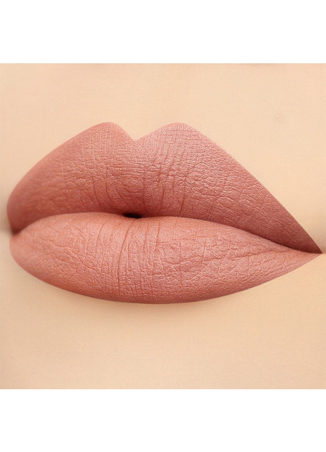 Allure (nude shade) lipstick swatch on paler skin tone