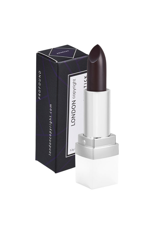 Anarchy (black cherry) creamy matte lipstick with packaging