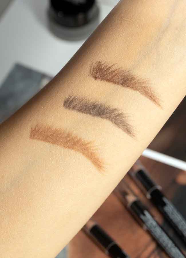 London Copyright Eyebrow Pencil Shade Swatches