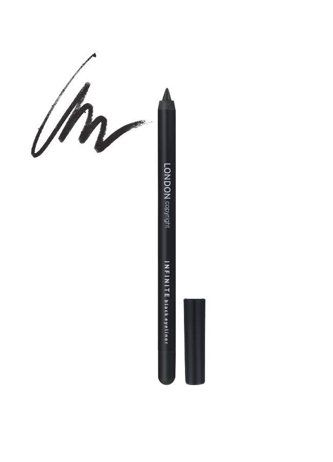 London Copyright Infinite Black Pencil Eyeliner - open image with colour swatch