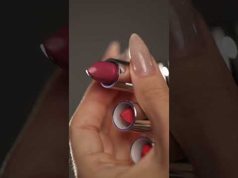 Swatch video of lipstick shades Serenity, Etiquette + Poise