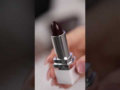 Video showing Burlesque (deep plum) + hand swatch of colour