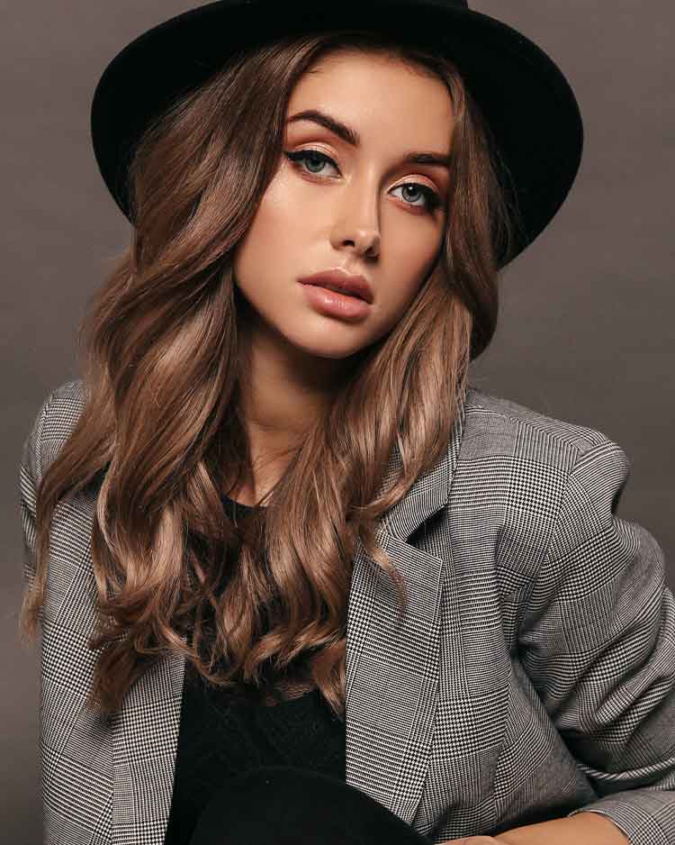 Beautiful model with soft makeup